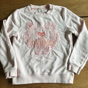 Kenzo Kids Light Pink Embroidered Tiger Sweatshirt